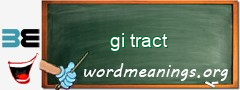 WordMeaning blackboard for gi tract